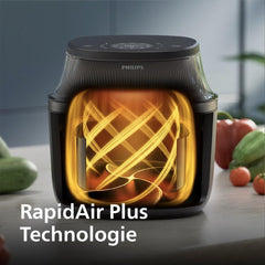 Philips Airfryer seria 3000 6,2 l, okno gotowania, 16 funkcji gotowania w 1, technologia Rapidair plus, usuwanie tłuszczu, aplikacja przepisów Homeid Appliances Naty Shop