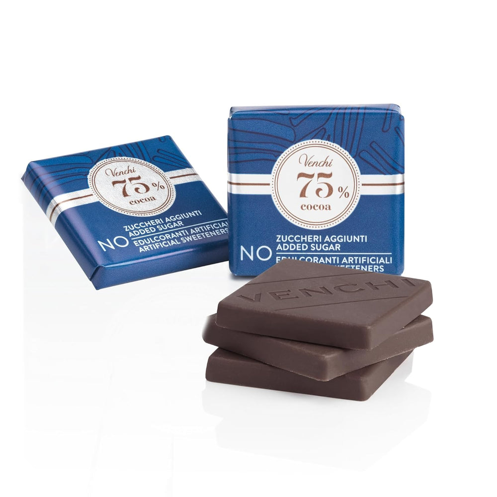 Venchi – Granblend Extra Black 75% BEZ dodatku cukru, 1 kg – BEZ sztucznych słodzików – Bezglutenowe – Wegańskie