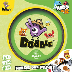 Zygomatic, Dobble Kids, Eco-Sleeves, joc pentru copii, joc de cărți, 2-8 jucători, vârste 4+, 15 minute, germană