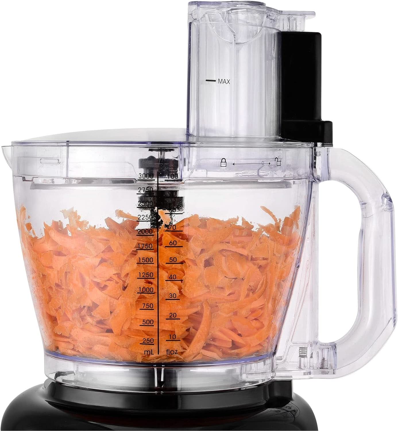 Venga! 8-In-1 Küchenmaschine, 3-L-Schüssel, 1,75-L-Mixbehälter, 2 Geschwindigkeitsstufen, Turbo-Funktion, 1000 W, Schwarz/ Silberfarben, VG HA 3001 Mama si Copilul Naty Shop