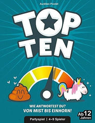 Gry koktajlowe COGD0008 Asmodee Top Ten, gra towarzyska, niemiecka, wielokolorowa, kolorowa