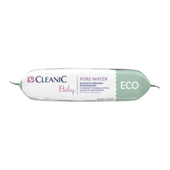 Cleanic Baby Eco Pure Water Chusteczki nawilżane – (1 x 50 szt.) Chusteczki nawilżane dla dzieci i niemowląt – bezzapachowe, spłukiwane, skóra wrażliwa – 50 szt.