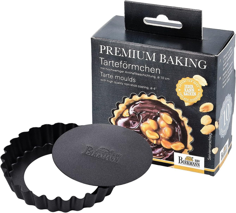 RBV Birkmann Premium Forma do pieczenia tart, Ø 10 cm, 6 sztuk, z wyjmowanym dnem Formy i blachy do pieczenia Naty Shop