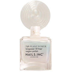 Nails Inc - GLOWING SOMEWHERE Wegański lakier do paznokci Plant Power - 73% na bazie roślin, w 100% wegański i wolny od okrucieństwa - Idealny manicure, błyszcząca perła - Do ekologicznego zdobienia paznokci