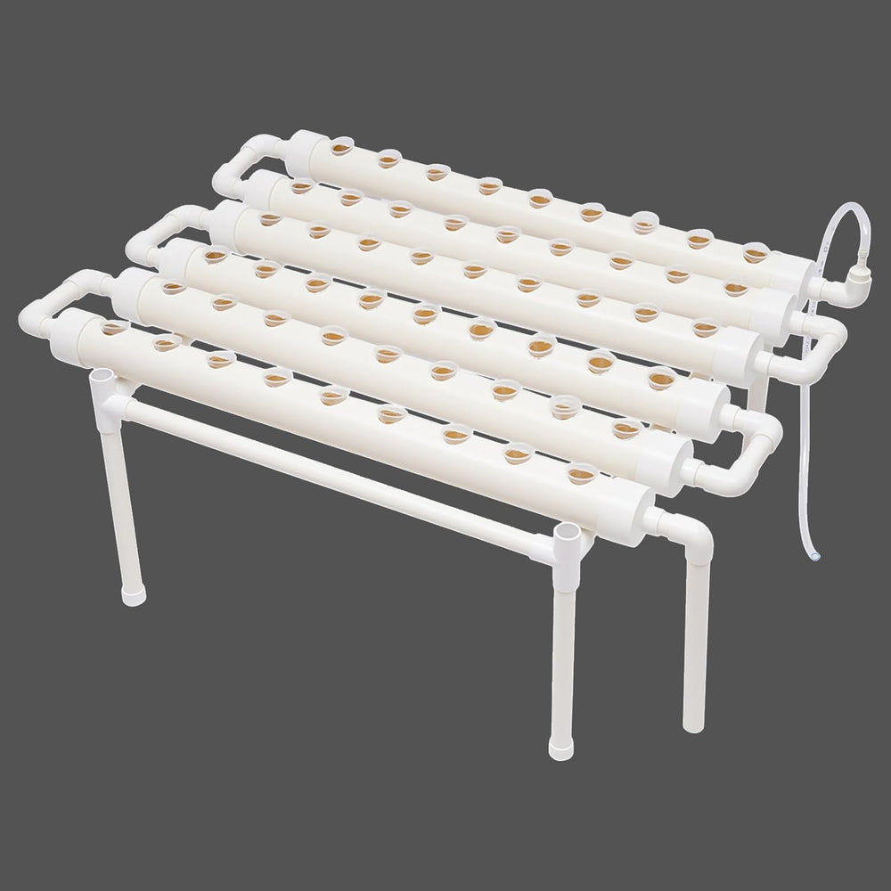 1-warstwowy zestaw do uprawy hydroponicznej z 54 doniczkami, bezglebowe systemy do uprawy roślin z PCV z pompą wodną, zestawy do uprawy hydroponicznej do uprawy warzyw i owoców na balkonach, ogrodach, tarasach i podwórkach