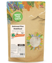 Wholefood Earth Fine Oats - bez GMO - wegańskie - bez nabiału - bez dodatku cukru 1 kg