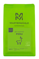 Martermühle Peru Bio Kaffeebohnen 1kg mittelkräftig I Arabica I Aromen: Milchschokolade, Florale Note, Nuss I Ganze Bio Kaffee-Bohnen schonend geröstet, säurearm