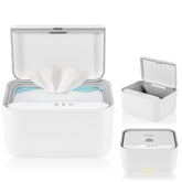 Lionelo BABYBLISS 20W Podgrzewacz do chusteczek nawilżanych i małych ręczników, 20W dla niemowląt, wbudowana lampka nocna, 3 stopnie ogrzewania, panel dotykowy, utrzymuje wilgotność chusteczek