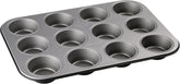 Zenker 12Er Muffinform Energy, Premium-Backform, Für Köstliche Kuchen, Verkürzt Die Backzeit Um Bis Zu 20% (Farbe: Silber/Anthrazit), Menge: 1 Stück, Hellgrau Und Dunkelgrau Formy i blachy do pieczenia Naty Shop