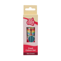 Colorant alimentar Funcakes Verde Mare, gel colorant alimentar foarte concentrat pentru aluat, cremă, fondant și marțipan. Dozare ușoară. Picătură individuală pentru a crea culori vibrante. Halal. 30 g.
