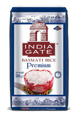 INDIA GATE Premium Basmati Rice – Aromatyczny, drobnoziarnisty ryż długoziarnisty z Indii, drobnoziarnisty (1 x 500 g)
