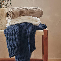 Koc żakardowy gładki, bawełniany, Yogi, 130 X 170 cm Kołdry i kołdry Naty Shop