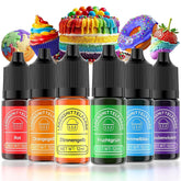 Colorant alimentar 6 culori x 12 ml, colorant alimentar lichid foarte concentrat pentru copt, set de coloranți alimentari pentru fondant, prăjituri de Crăciun, macarons, gogoși, fursecuri (curcubeu)