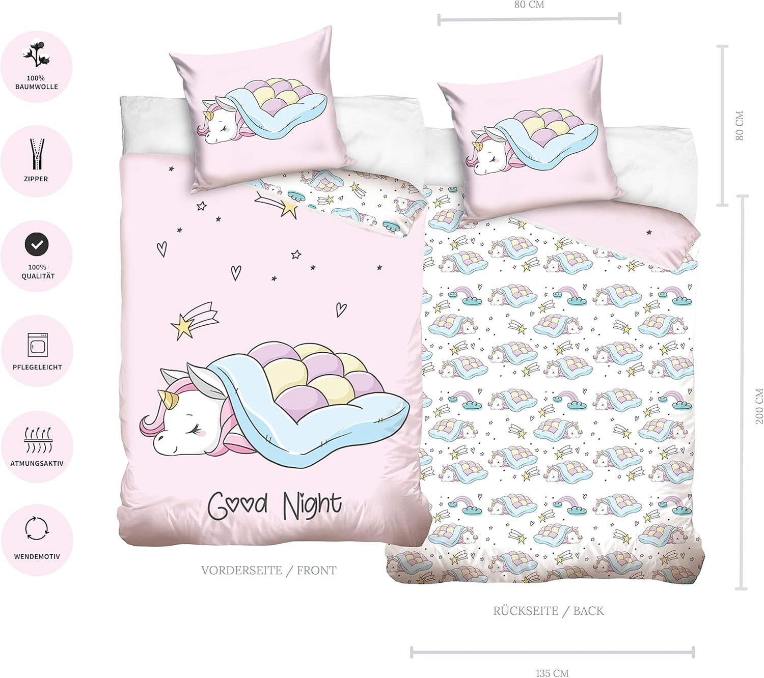 Lenjerie de pat, Unicorn, Termana, pentru adolescenti Lenjerie de pat - copii Naty Shop