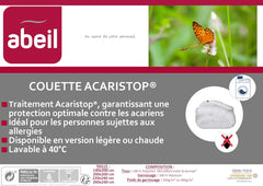 Abeil Husă de plapumă Acaristop cu efect antiacarieni și antibacterian, poliester, alb, 140 X 200 cm Plapumi si pilote Naty Shop