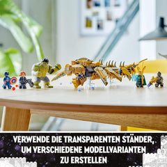 LEGO Marvel Avengers kontra. Zestaw zabawkowy Lewiatan z Hulkem i Kapitanem Ameryką, Lokim, Czarną Wdową i Chitauri Minifigurki Zestaw Avengers dla chłopców i dziewcząt w wieku 7+ 76290 Zestawy do budowania Besuche w sklepie LEGO