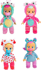 Cry Babies Tiny Cuddles Monster Momo, Plüsch-Baby-Puppe, Tiny Cuddles z spersonalizowaną piżamą Monsters, dla każdego dziecka w wieku od 18 lat do roku 18