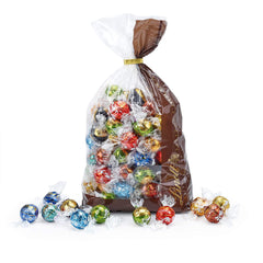 Asortyment Lindt Czekolada LINDOR | 1371 g, Klasyczny | ok. 80 kulek czekolady (mleczna, biała, gorzka 60%, orzechowa) | Opakowanie zbiorcze, 1 kg