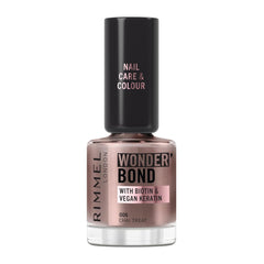 Oja Rimmel Wonder'bond Care+Color, 006 Chai Treat, regenerează unghiile, cu biotină și keratină vegană, modulară, 12 ml