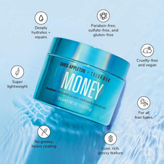 COLOR WOW Moisturizing Hair Mask Money 215 ml - mască pentru păr uscat și deteriorat, hidratarea părului - îngrijire și protecție termică pentru păr, albastru Masca de par Naty Shop
