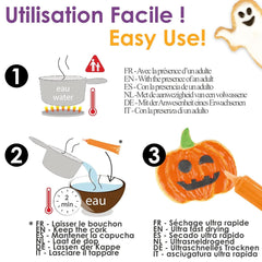 Scrapcooking - Zestaw 4 pisaków czekoladowych Halloween - czarny, pomarańczowy, fioletowy i biały, pisz i rysuj na deserach, ciastach i ciastkach Naty Shop