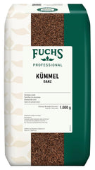 Fuchs Professional - Kümmel ganz | Ungemahlen, zum Würzen von Bratkartoffeln oder Krautgerichten | Profi-Qualität für Großverbraucher und Gastronomie | Worek 1 kg nadający się do recyklingu