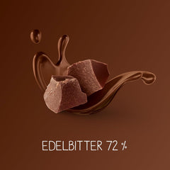 Tabliczki gorzkiej czekolady 72% – 5 x 100 g – Najszlachetniejsze kostki ciemnej czekolady – Czekolada owinięta złotą folią