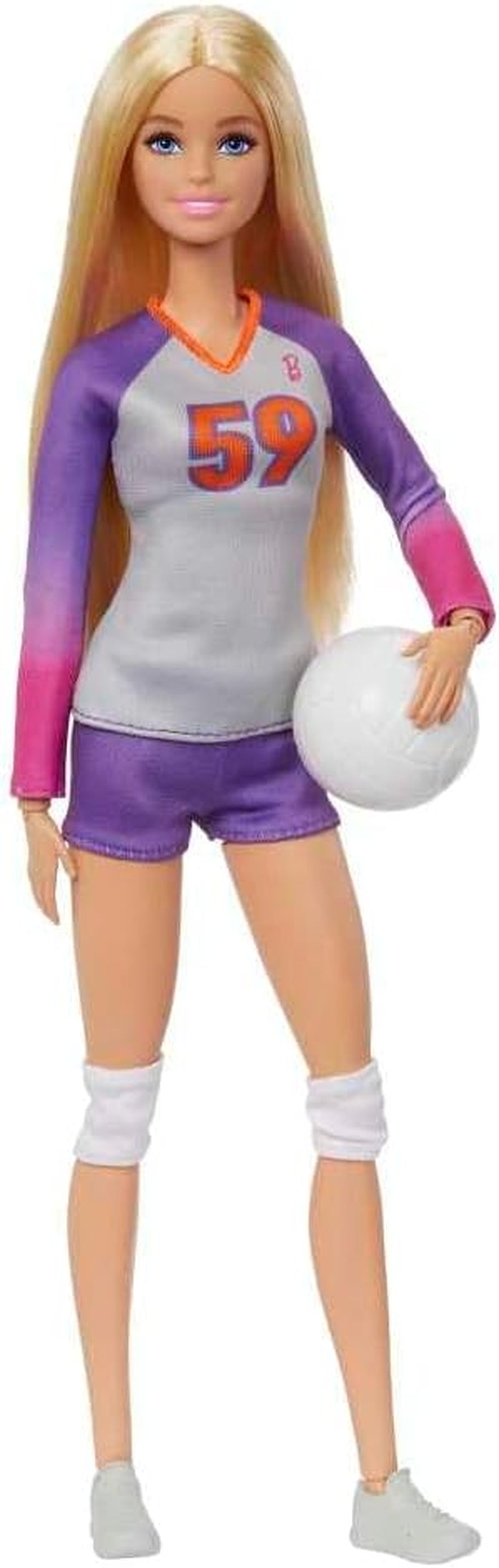Barbie Made to Move - Păpușă jucătoare de volei cu tricou și minge - 22 de articulații pentru joc realist, include volei și îmbrăcăminte sport, HKT72 Papusi Naty Shop Modern