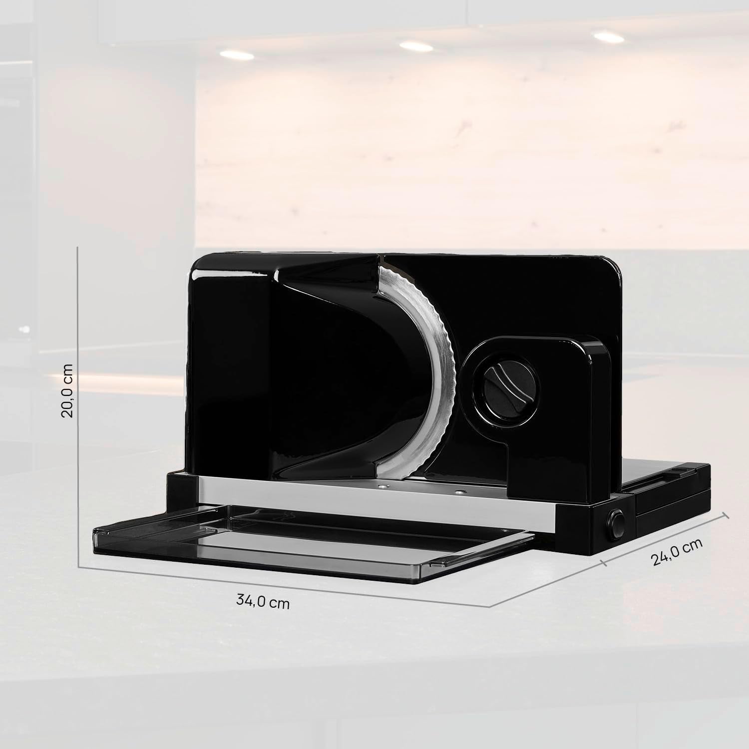 Ritter Icaro 5 Feliator electric multifuncțional pliabil și feliator de pâine din metal cu motor ecologic, fabricat în Germania Rasnite si Feliatoare Naty Shop