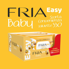 Chusteczki nawilżane Easy Baby z aloesem i ekstraktem z miodu, nawilżające skórę, testowane dermatologicznie, opakowanie 330 chusteczek