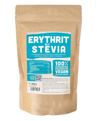 Erytrytol + Stewia Naturalny zamiennik cukru bez kalorii 1:1, 1 Kg Słodziki Naty Shop