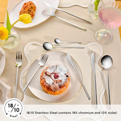 Karaca Focus Elegance, 84-częściowy zestaw sztućców, 12 osób Kitchen Naty Shop