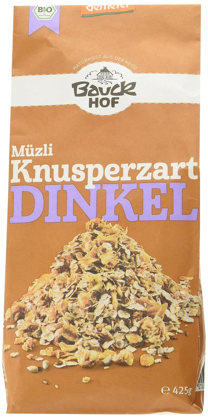 Crispy Hof Orkiszowe Muesli (1 x 425g) Opakowanie 1 szt