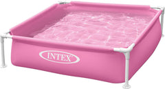 Intex 57172NP - Różowy mini basen z ramą, stal i PCV, różowy, 122x122x30 cm