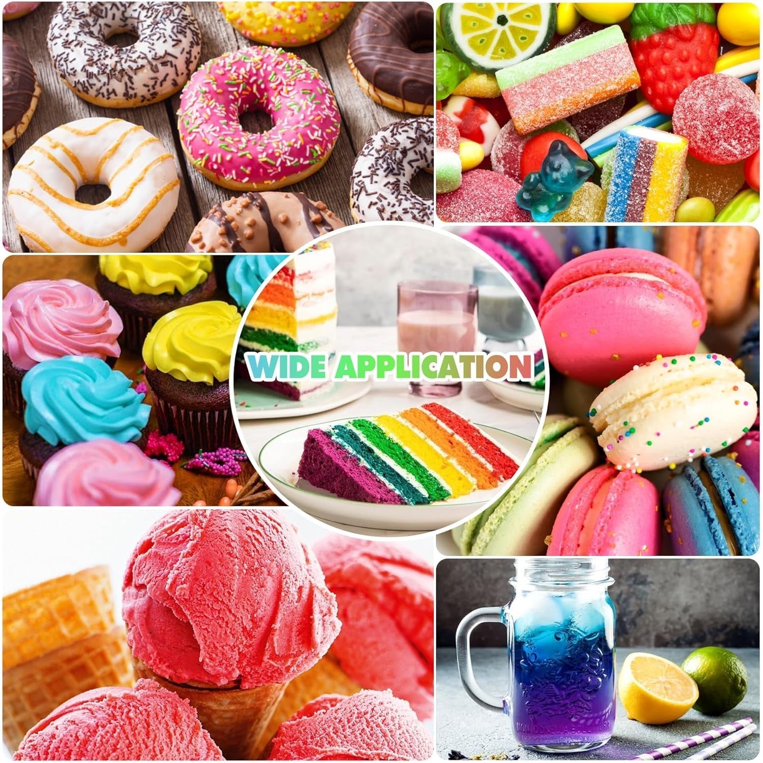 Colorant alimentar gel - 120 g coloranți alimentari concentrați pentru decorarea torturilor, copt, fursecuri, macaroane - Colorant alimentar fără zahăr pentru băuturi, decorarea torturilor, slime DIY, ou de Paște (alb)