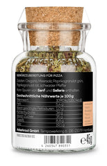 Pizza Ankerkraut, dla oryginalnego włoskiego smaku, jak ze Steinofen, również do makaronów, pomidorów-mozzarelli i wielu innych dań, 45 g w szkle korkowym