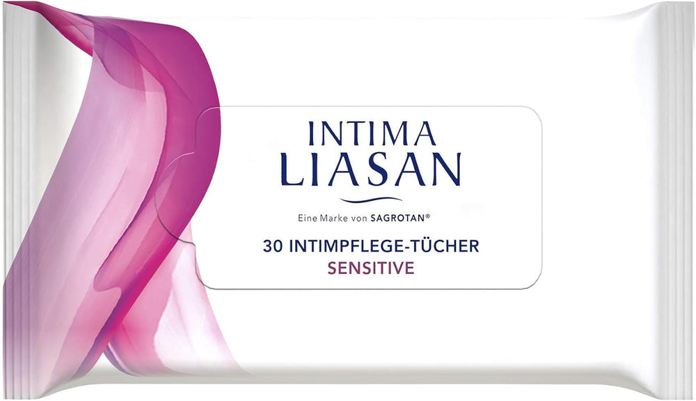 Intima Liasan by Sagrotan Șervețele igienice intime sensibile, fără săpun și fără alcool, 30 bucăți