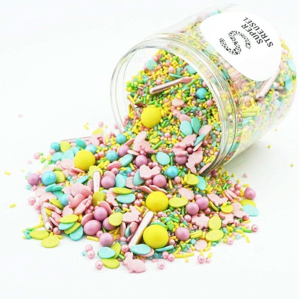 Super Sprinkles, Hopplatihopp, Posypka z motywami wielkanocnymi, 90 gramów Naty Shop 90 gramów