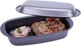 Chg 9942-04 Bratenform Mit Deckel, Antihaftbeschichte, antracytowo-metaliczny, 37 x 20 x 7 cm Formy i blachy do pieczenia Naty Shop