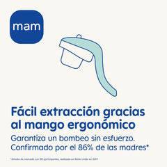 MAM Pompă de sân manuală E102 - Pompă de sân pentru lapte matern, confortabilă și eficientă Accesorii Hrana si Alaptare Bebe Naty Shop