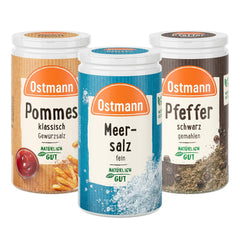 Ostmann Gewürze - gefülltes Gewürzregal mit 21 Gewürzdosen | Ustaw aus Gewurze, Kräuter, Gewürzmischungen | zum Aufhängen | dla Schranktur | Zjada: 1 Stuck