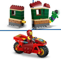 LEGO Marvel Iron Man z rowerem i Hulkiem, zabawka do budowania superbohatera dla dzieci, zestaw kolekcjonerski z rowerem i minifigurkami, prezent dla dziewcząt i chłopców w wieku 4 lat 76287 Zestawy do budowania Kup w sklepie LEGO