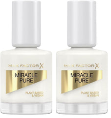 Max Factor Miracle Pure Nail Color 155 Coconut Milk Wegański, długotrwały, szybkoschnący lakier do paznokci 12 ml (2 opakowania)