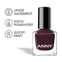 ANNY Nail Polish - Wysokiej jakości kolorowy lakier do paznokci o długotrwałym połysku, odporny na odpryski i szybkoschnący, kolor: Dresscode Luxury - 15 ml