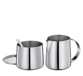 Cilio DELIZIA Zahniță și Cană de Lapte | Set de Cafea | Cană de Lapte și Recipient din Oțel Inoxidabil | Stivuibil | Cu Lingură | Porții 250 ml Lapte și 220 g Zahăr