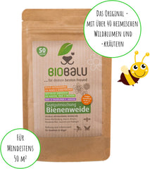 Nasiona pszczół - kwiaty łąkowe, wieloletnie i odporne na zimę, nasiona - ponad 40 rodzimych kwiatów i dzikich ziół, specjalny dobór gatunków dla południowych Niemiec, 50g