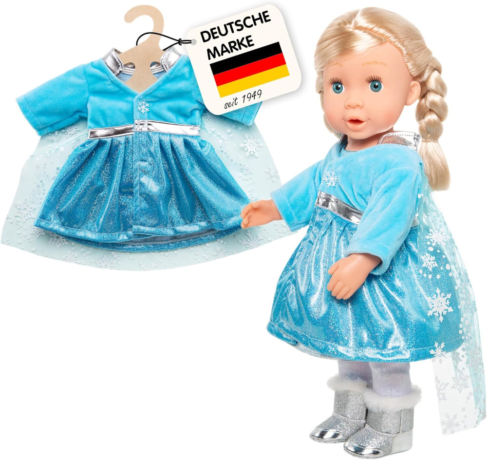 Heless 1727 - Mantel Eisprinzessin mit Umhang, für Puppen, Größe 28 - 35 cm