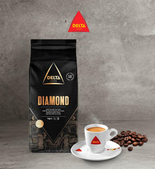Delta Cafés - Kaffee in Diamantbohne - 2 Packungen à 1 kg - Intensität 8 - Mischung aus Arabica gerösteten Kaffeebohnen und Robusta - Sehr aromatisch mit Noten von gerösteten Nüssen