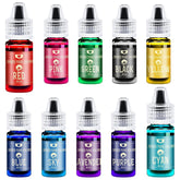 Colorant alimentar liposolubil pentru ciocolată - 10 culori coloranți alimentari pe bază de ulei pentru fondant, copt, prăjituri, fursecuri - colorant alimentar lichid fără aromă pentru unt de cacao, prăjituri, cremă de unt - 6 ml fiecare