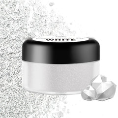 Glitter comestibil, 10 grame, diverse culori Glitter Naty Shop Alb